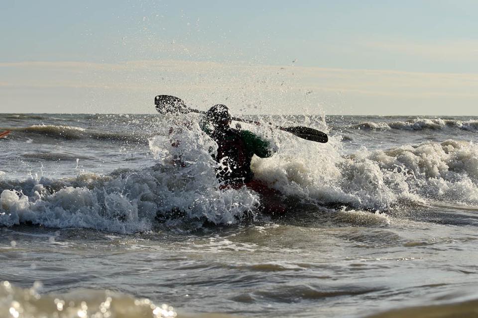 Kayaking on the sea