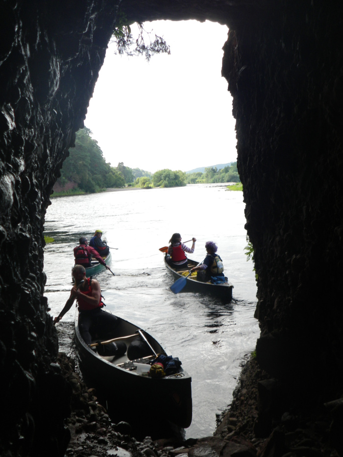 Kayaking on the river Spey
